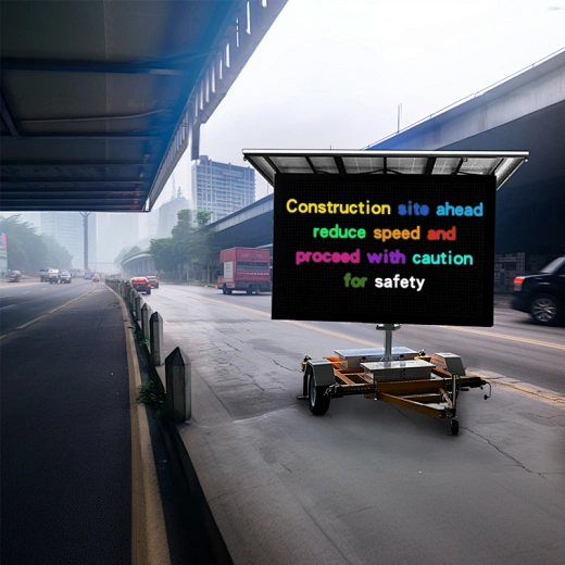 Solar full colour trailer mounted mobile led screen