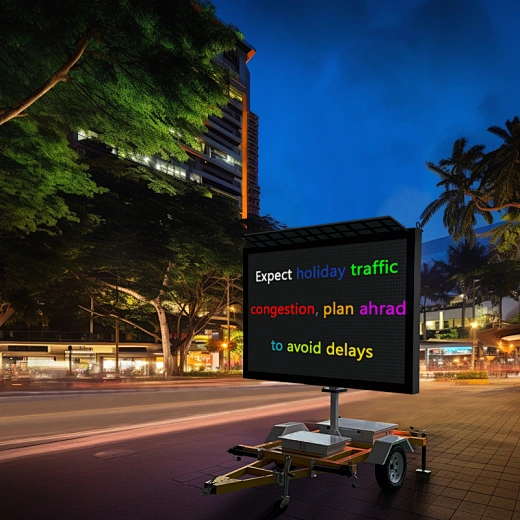 Mobile Solar LED Digital Ad Trailer